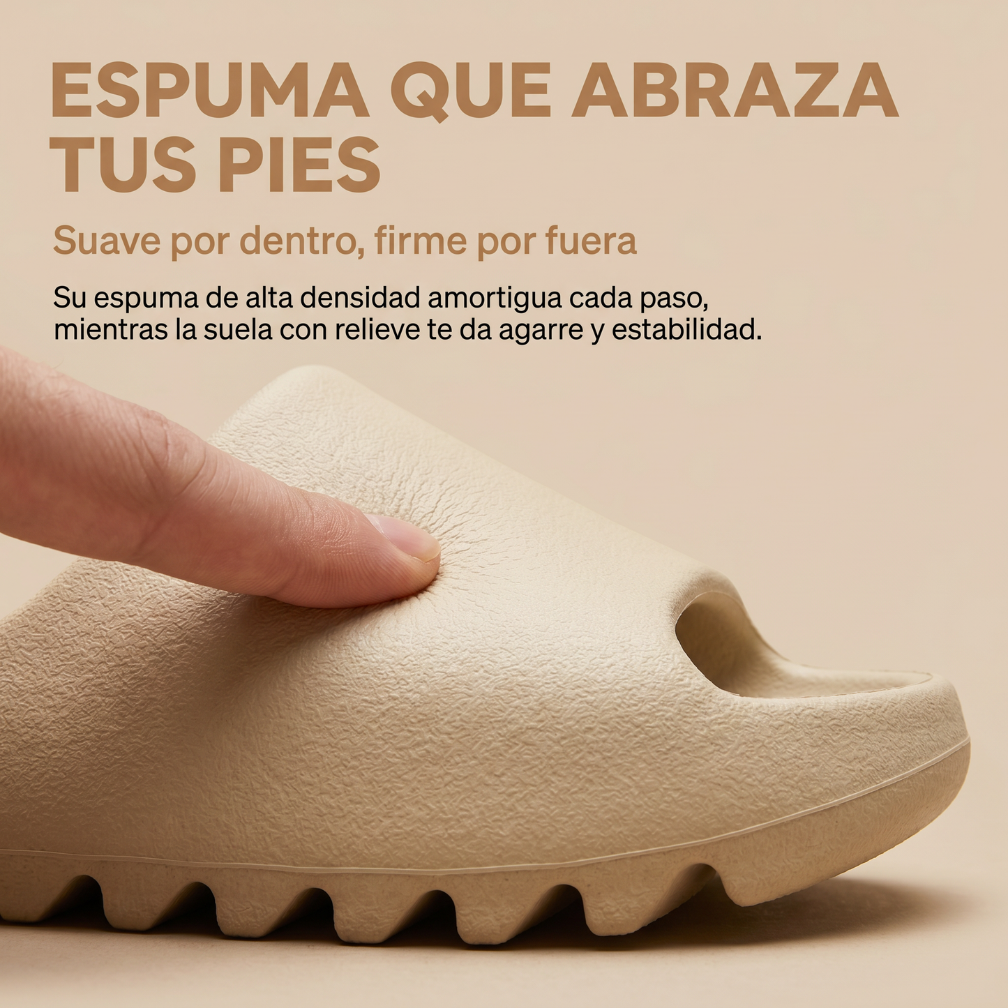 Espuma que abraza tus pies