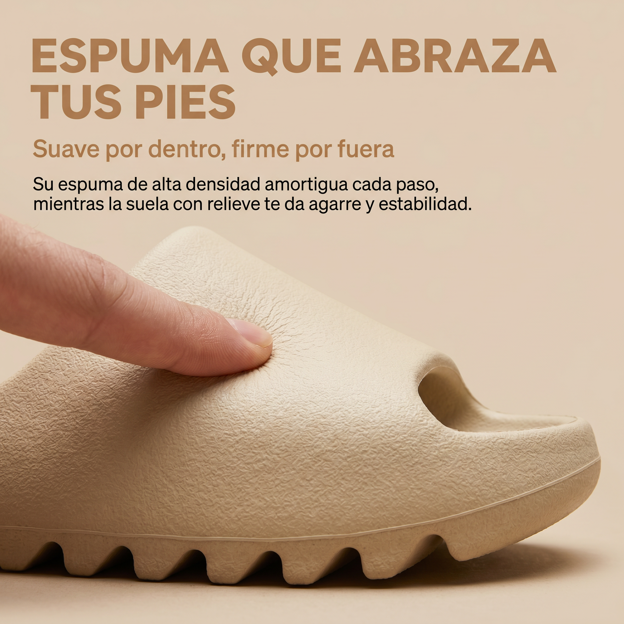 Espuma que abraza tus pies